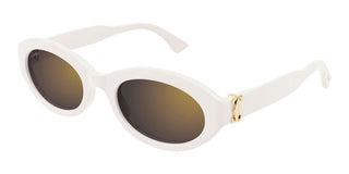 Cartier CT0588S women White Oval Sunglasses