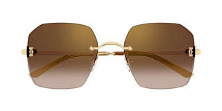Cartier CT0591S women Gold Geometric Sunglasses