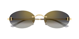 Cartier CT0592S women Gold Round Sunglasses