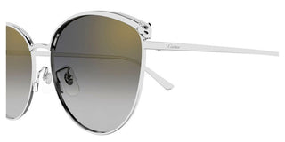 Cartier CT0597SA women Silver Cat Eye Sunglasses