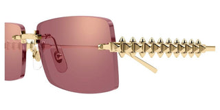 Cartier CT0604S unisex Gold Rectangle Sunglasses