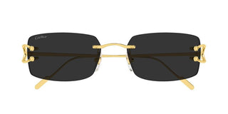 Cartier CT0605S men Gold Squared Sunglasses