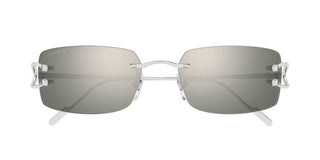 Cartier CT0605S men Silver Squared Sunglasses