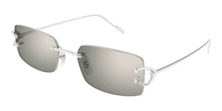 Cartier CT0605S men Silver Squared Sunglasses