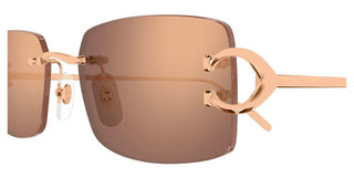 Cartier CT0605S men Rose gold Squared Sunglasses