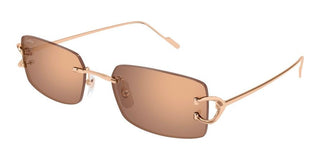 Cartier CT0605S men Rose gold Squared Sunglasses