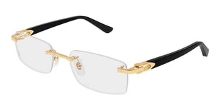 Cartier CT0607OJ men Black Rectangle Eyeglasses