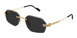 Cartier CT0616S men Gold Geometric Sunglasses