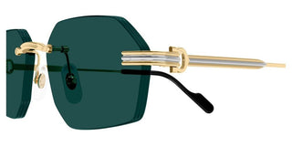 Cartier CT0616S men Gold Geometric Sunglasses