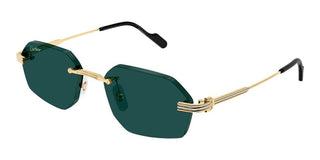 Cartier CT0616S men Gold Geometric Sunglasses
