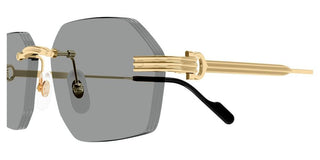 Cartier CT0616S men Gold Geometric Sunglasses
