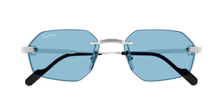 Cartier CT0616S men Silver Geometric Sunglasses