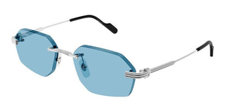 Cartier CT0616S men Silver Geometric Sunglasses