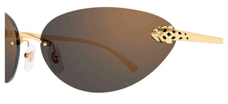 Cartier CT0635S women Gold Cat Eye Sunglasses