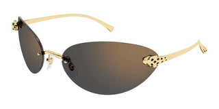 Cartier CT0635S women Gold Cat Eye Sunglasses