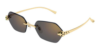 Cartier CT0636S women Gold Geometric Sunglasses