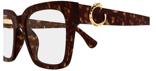 Cartier CT0640O women Havana Squared Eyeglasses