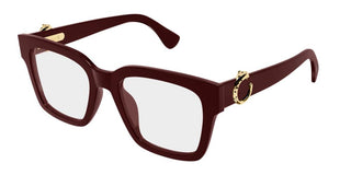 Cartier CT0640O women Red Squared Eyeglasses
