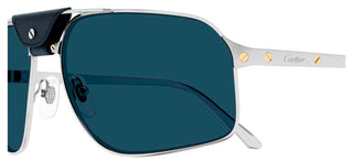 Cartier CT0651S men Silver Pilot Sunglasses