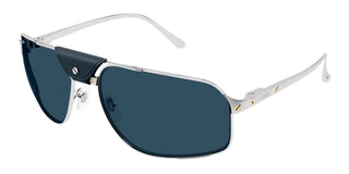 Cartier CT0651S men Silver Pilot Sunglasses