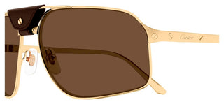 Cartier CT0651S men Gold Pilot Sunglasses