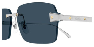 Cartier CT0652S men Silver Squared Sunglasses