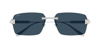 Cartier CT0652S men Silver Squared Sunglasses