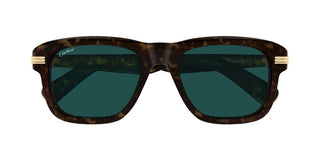 Cartier CT0657S men Havana Round Sunglasses