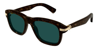 Cartier CT0657S men Havana Round Sunglasses