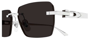 Cartier CT0660S men Silver Squared Sunglasses