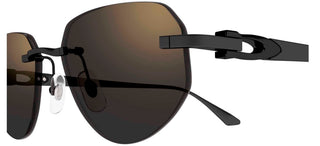 Cartier CT0661S men Black Round Sunglasses