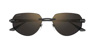 Cartier CT0661S men Black Round Sunglasses