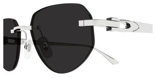 Cartier CT0661S men Silver Round Sunglasses