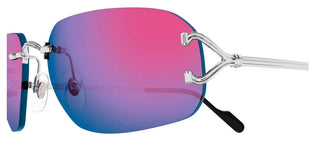 Cartier CT0663S unisex Silver Squared Sunglasses