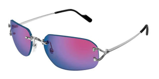 Cartier CT0663S unisex Silver Squared Sunglasses