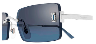 Cartier CT0672S unisex Silver Rectangle Sunglasses