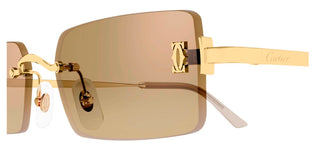 Cartier CT0672S unisex Gold Rectangle Sunglasses