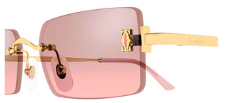 Cartier CT0672S unisex Gold Rectangle Sunglasses