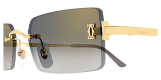Cartier CT0672S unisex Gold Rectangle Sunglasses