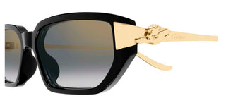 Cartier CT0674S women Gold Cat Eye Sunglasses