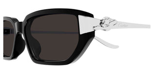 Cartier CT0674S women Silver Cat Eye Sunglasses