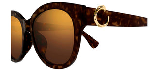 Cartier CT0680SK women Havana Cat Eye Sunglasses