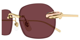 Cartier CT0686S unisex Gold Squared Sunglasses