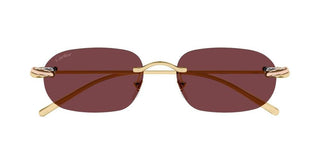 Cartier CT0686S unisex Gold Squared Sunglasses