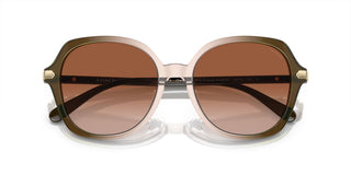 Coach Cl925 Hc 8377u Women Green Round Sunglasses