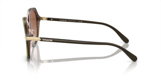 Coach Cl925 Hc 8377u Women Green Round Sunglasses