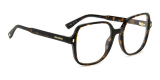 Dsquared2 D2 0081 women Havana Squared Eyeglasses