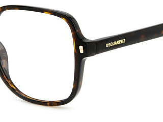 Dsquared2 D2 0081 women Havana Squared Eyeglasses