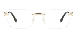 Dsquared2 D2 0102 men Gold Geometric Eyeglasses