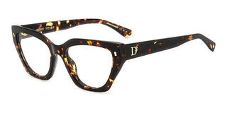 Dsquared2 D2 0117 women Havana Geometric Eyeglasses